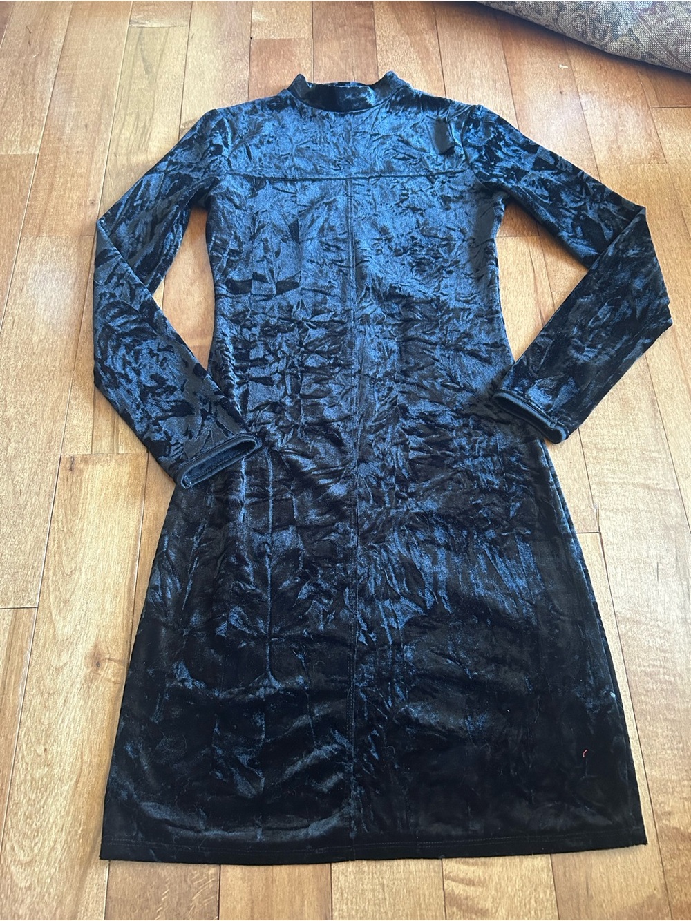 Urban Outfitters Crushed Velvet Mini Dress Dark Y2K Gothic Witchy Bodycon